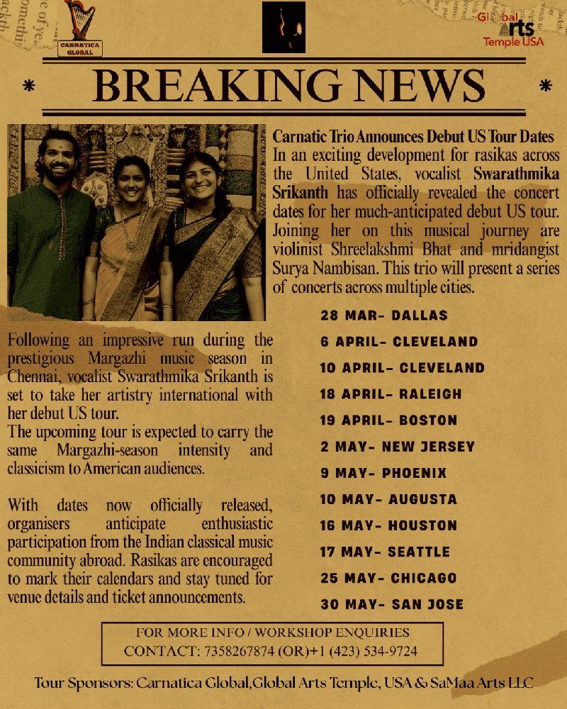 Swarathmika Srikanth, Vocal artist, Carnatic classical musician